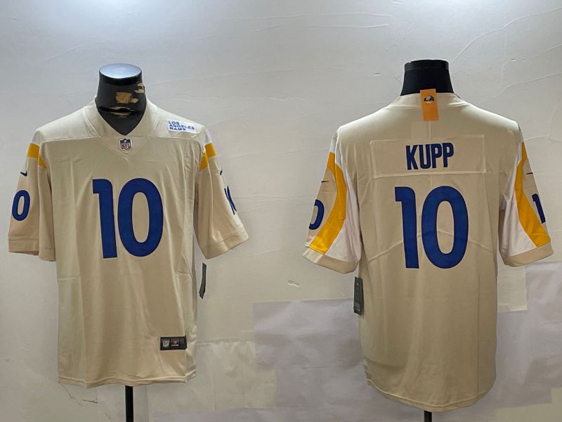 Men Los Angeles Rams #10 Kupp Cream Second generation 2024 Nike Limited NFL Jersey style 1->buffalo bills->NFL Jersey